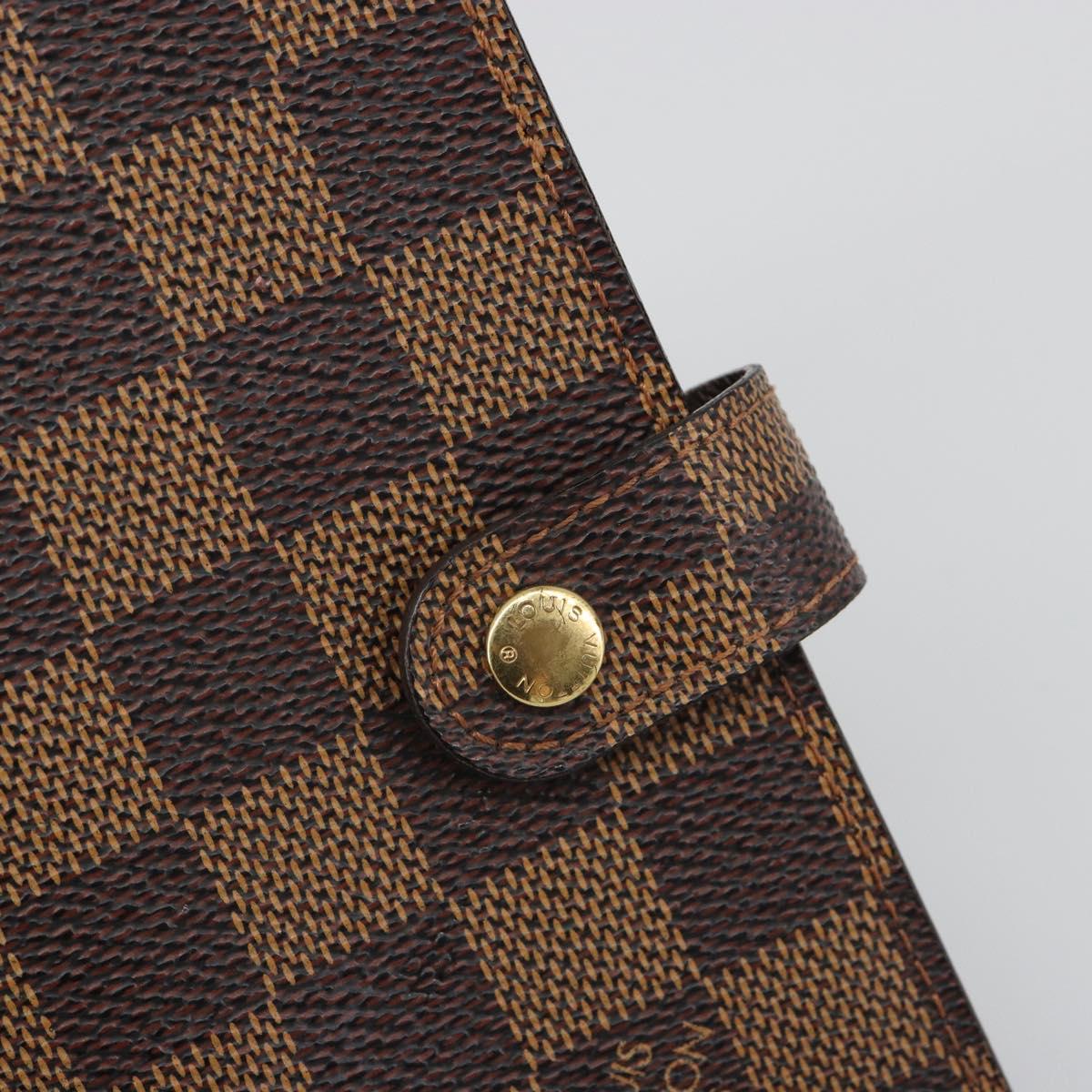 LOUIS VUITTON Damier Ebene Agenda PM Day Planner Cover R20700 LV Auth mr2623