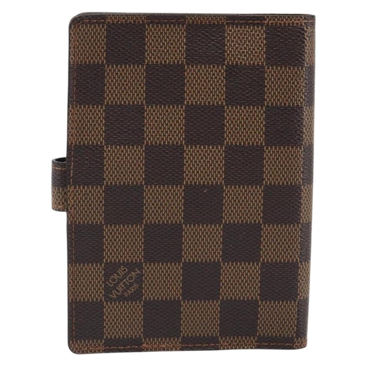 LOUIS VUITTON Damier Ebene Agenda PM Day Planner Cover R20700 LV Auth mr2623