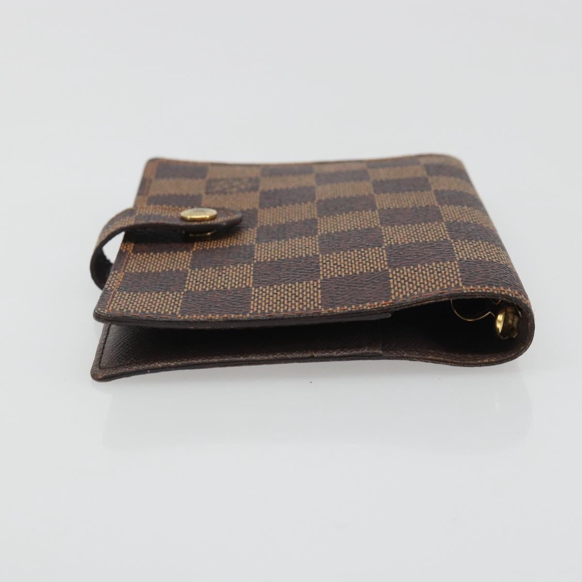 LOUIS VUITTON Damier Ebene Agenda PM Day Planner Cover R20700 LV Auth mr2623