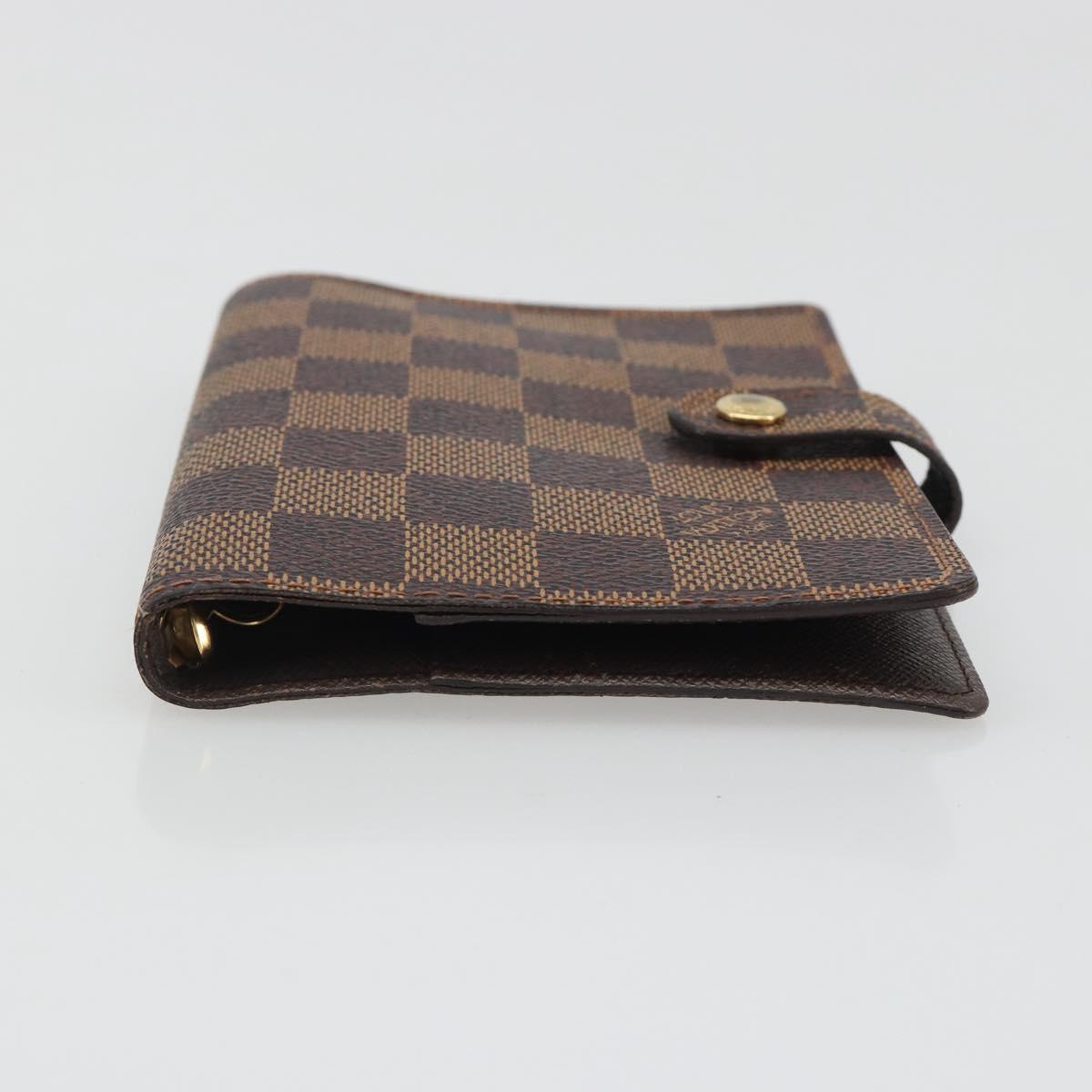 LOUIS VUITTON Damier Ebene Agenda PM Day Planner Cover R20700 LV Auth mr2623