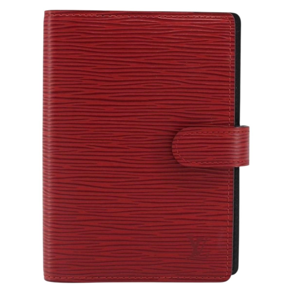 LOUIS VUITTON Epi Agenda PM Day Planner Cover Red R20057 LV Auth mr2626