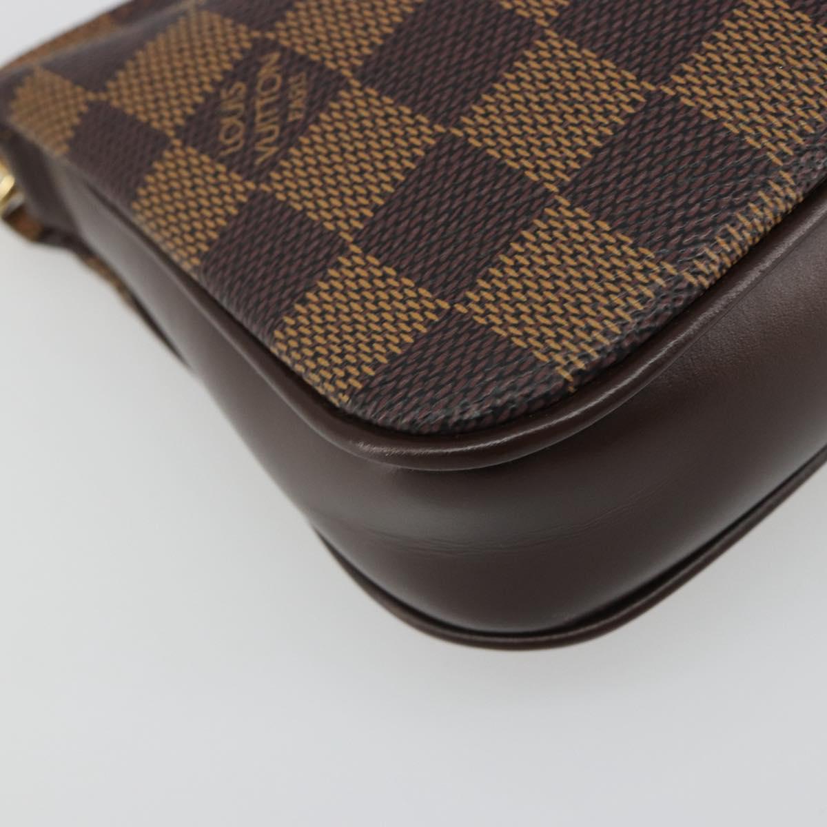 LOUIS VUITTON Damier Ebene Navona Accessory Pouch N51983 LV Auth mr2628V