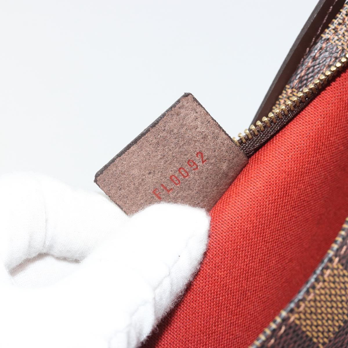 LOUIS VUITTON Damier Ebene Navona Accessory Pouch N51983 LV Auth mr2628V