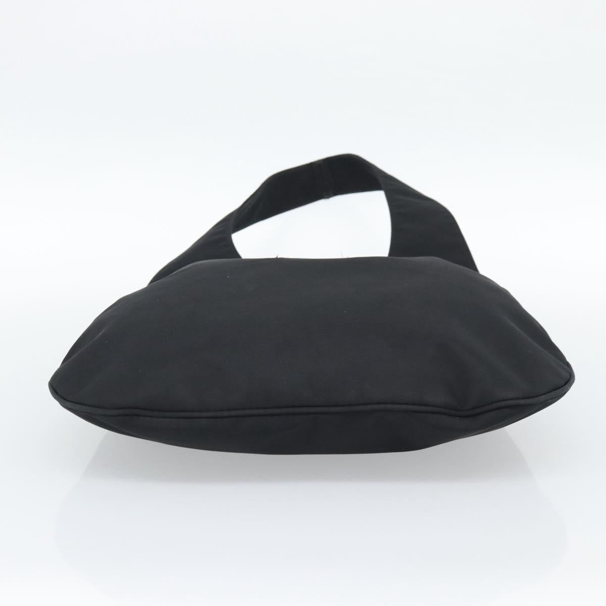 FENDI Shoulder Bag Nylon Black Silver Auth mr2630