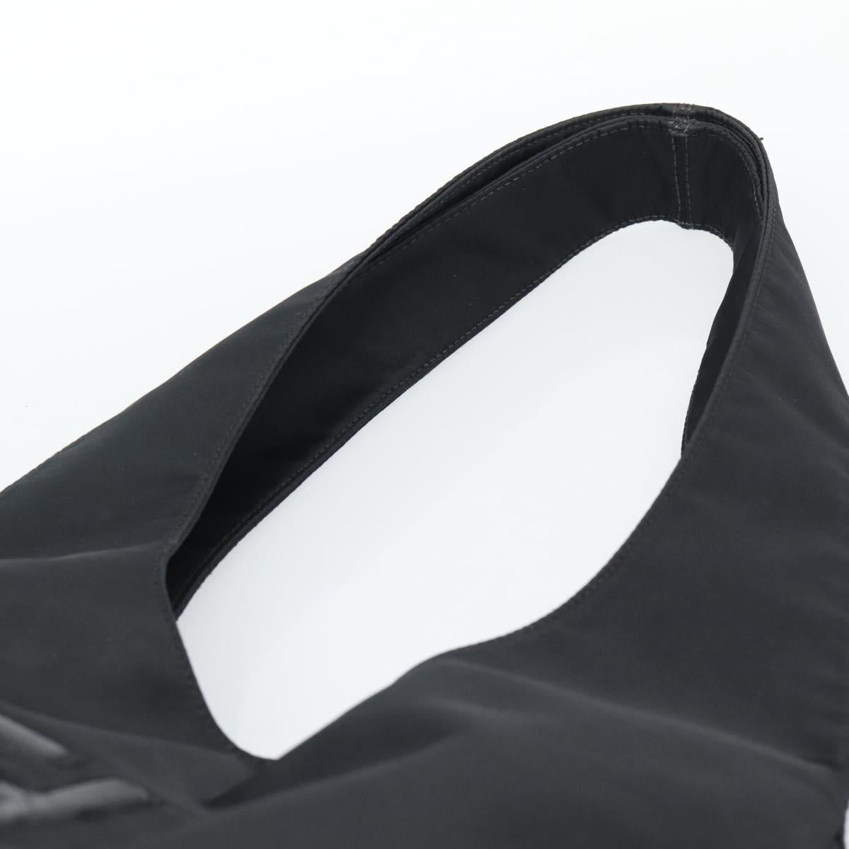 FENDI Shoulder Bag Nylon Black Silver Auth mr2630