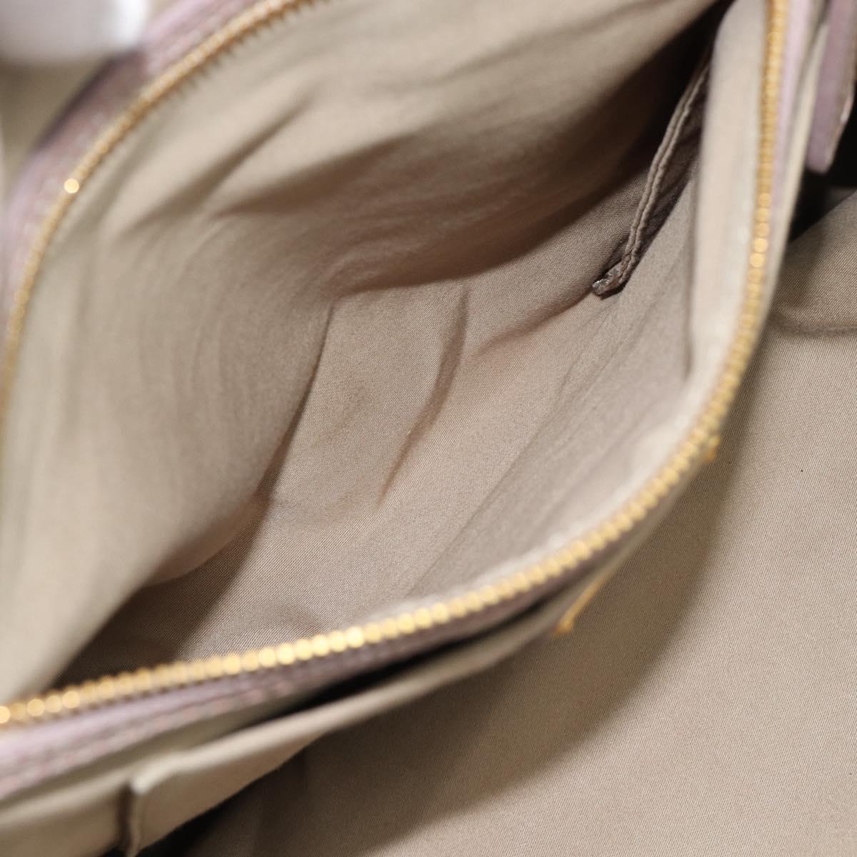 Miu Miu Hand Bag Leather 2way Beige Pink Gold Auth mr2631M
