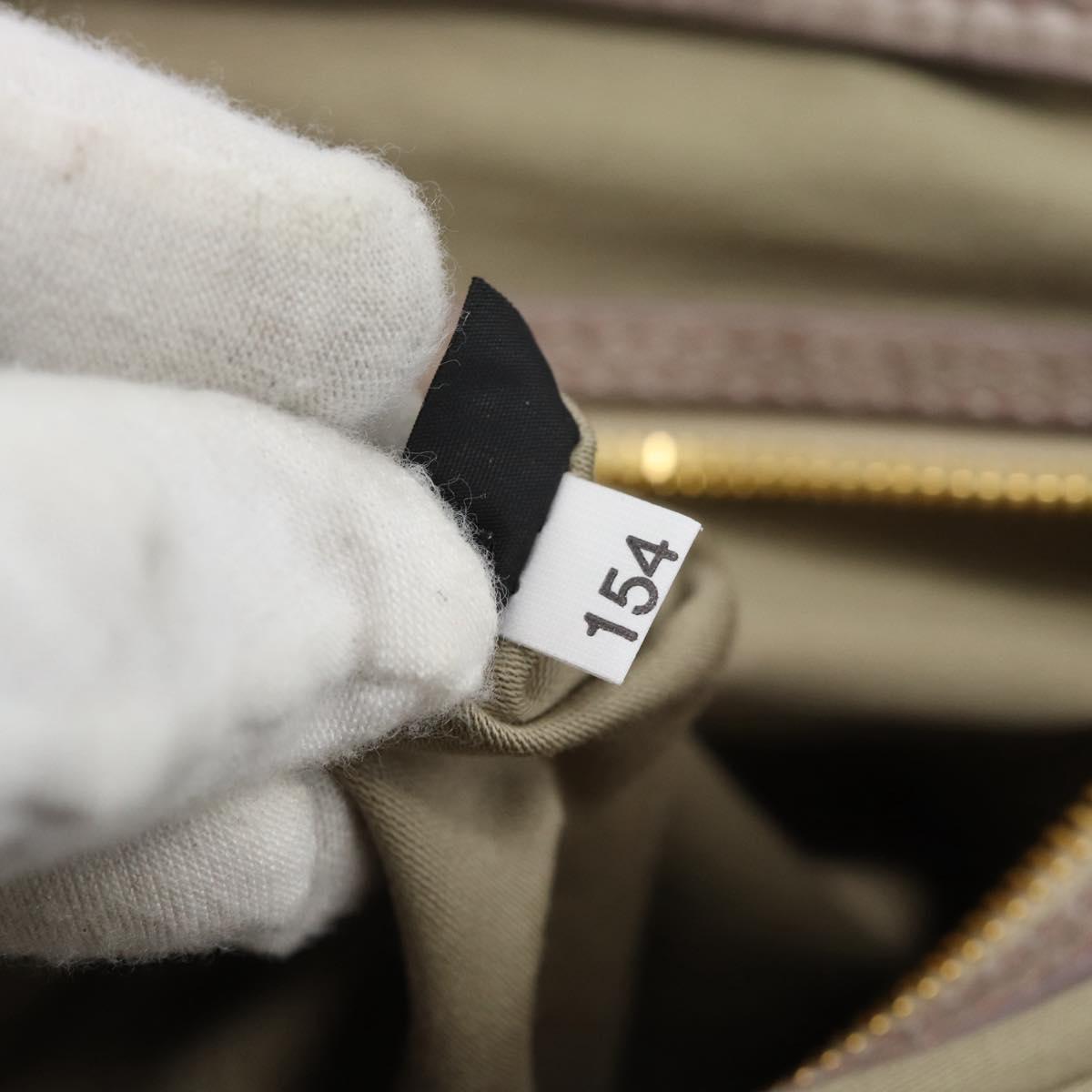 Miu Miu Hand Bag Leather 2way Beige Pink Gold Auth mr2631M