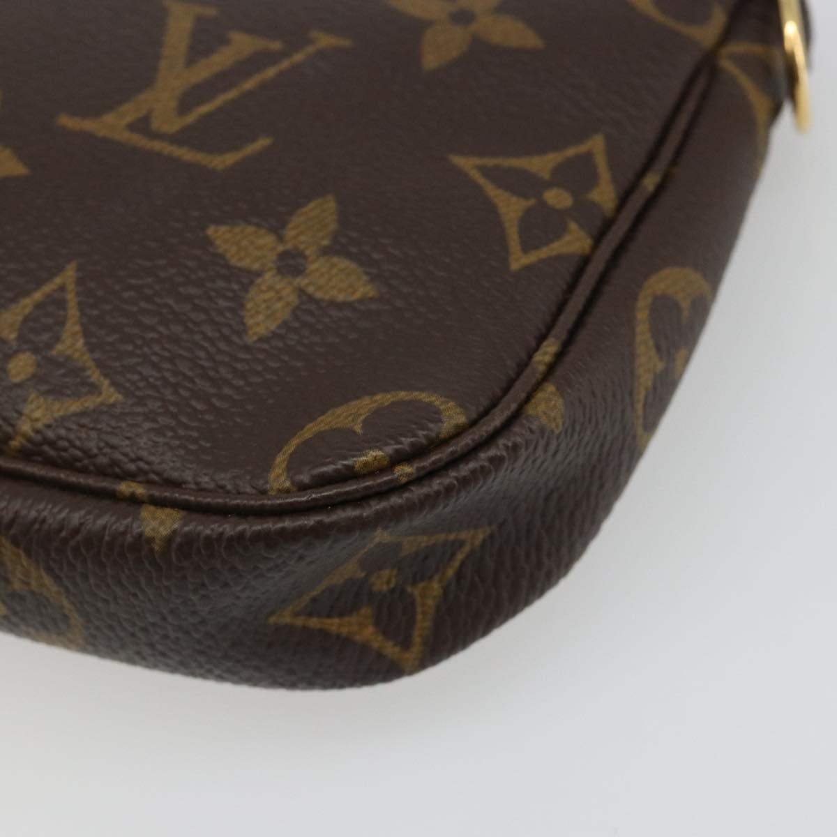 LOUIS VUITTON Monogram Mini Pochette Accessoires Pouch N41667 LV Auth mr2632