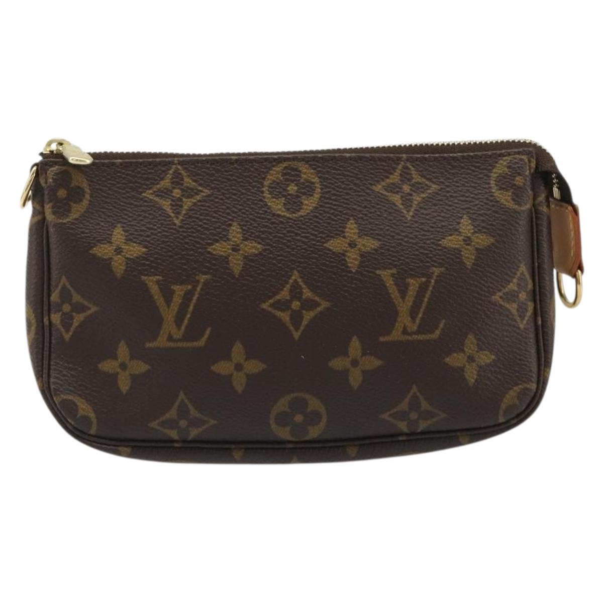 LOUIS VUITTON Monogram Mini Pochette Accessoires Pouch N41667 LV Auth mr2632