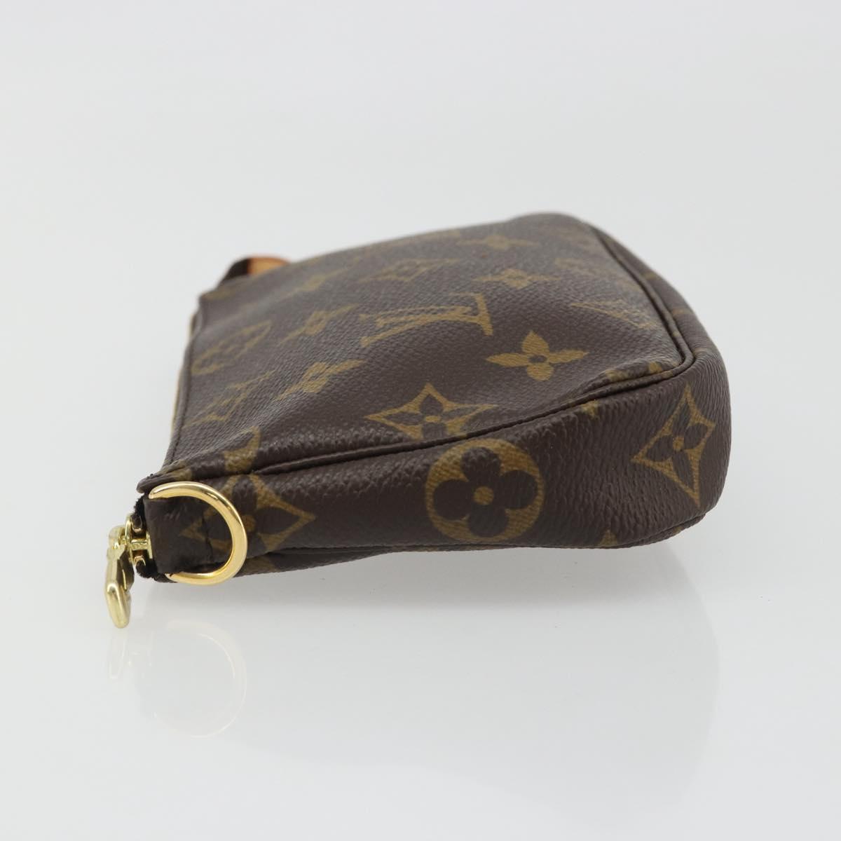 LOUIS VUITTON Monogram Mini Pochette Accessoires Pouch N41667 LV Auth mr2632