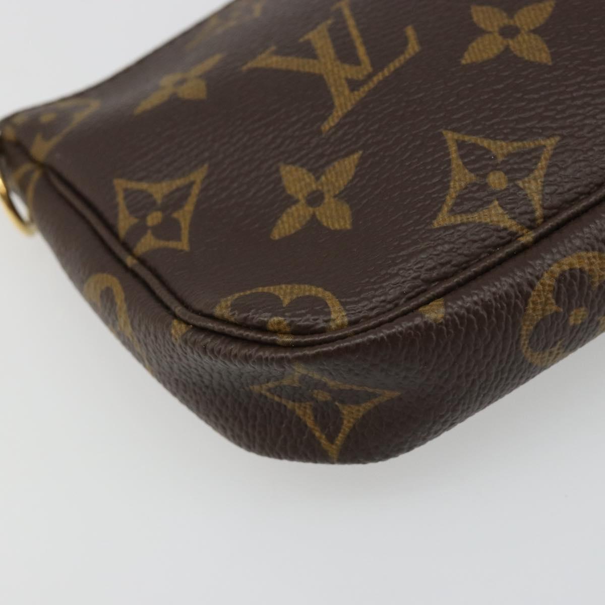 LOUIS VUITTON Monogram Mini Pochette Accessoires Pouch N41667 LV Auth mr2632