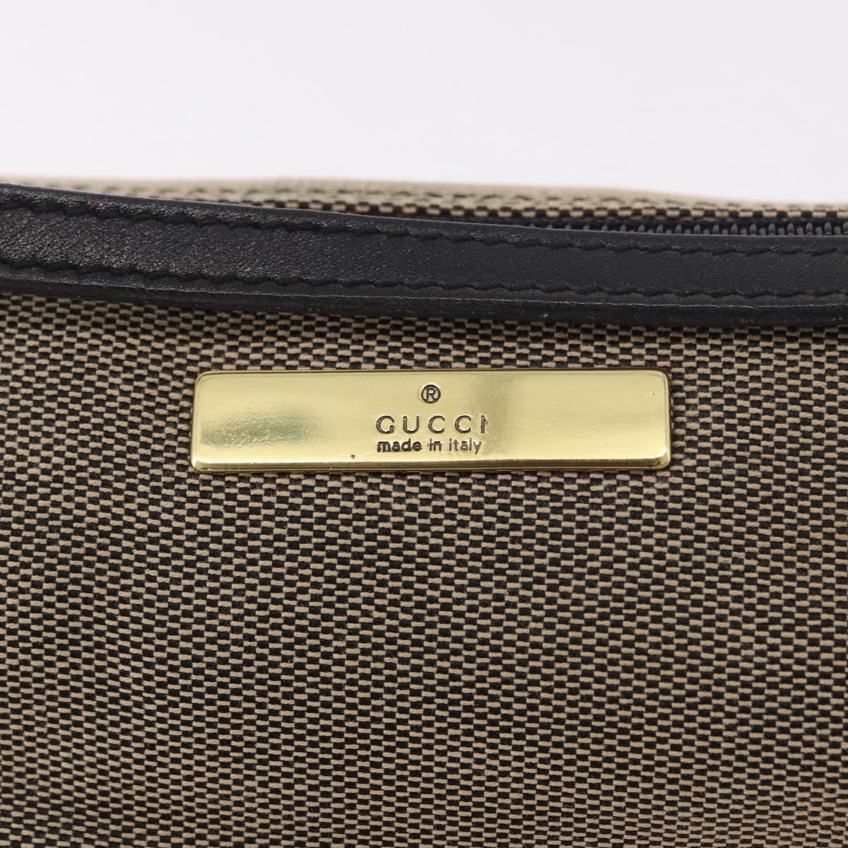 GUCCI Hand Bag Canvas Khaki Gold 07198 Auth mr2638