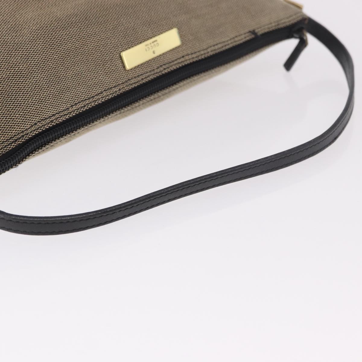 GUCCI Hand Bag Canvas Khaki Gold 07198 Auth mr2638