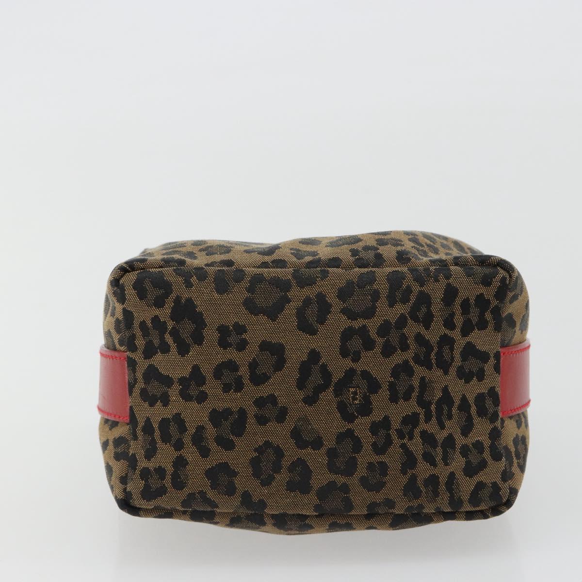 FENDI Pouch Canvas Brown Gold Auth mr2641