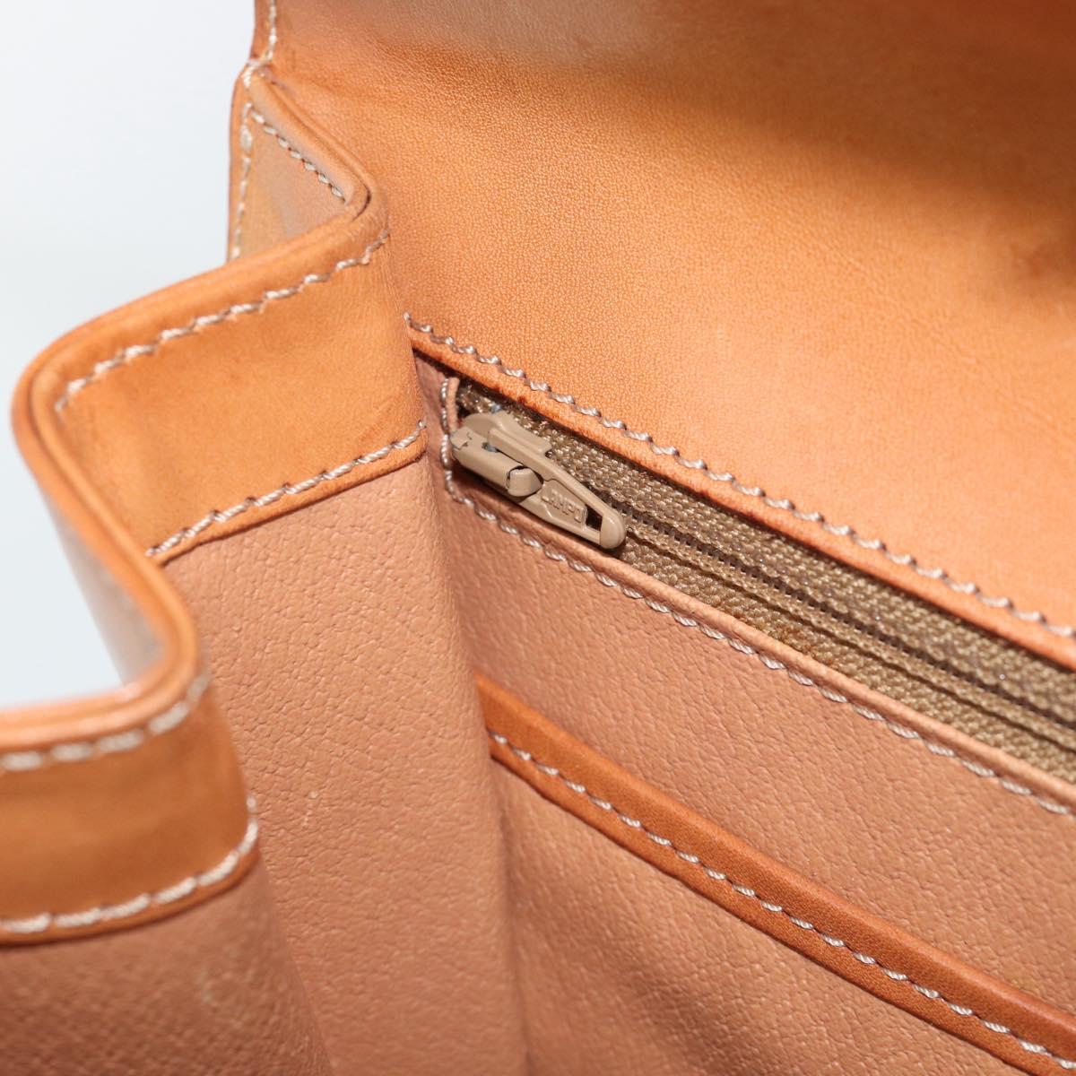 CELINE Macadam Canvas Hand Bag PVC Leather Brown Gold Auth mr2642