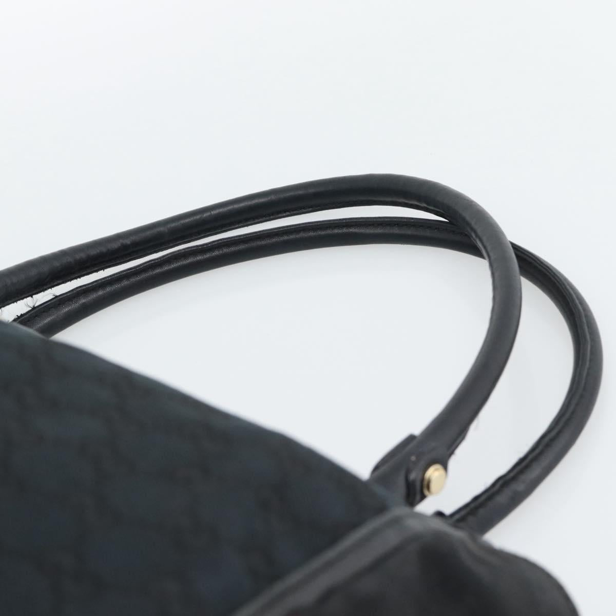 GUCCI GG Canvas Hand Bag Black Gold 189831 Auth mr2645