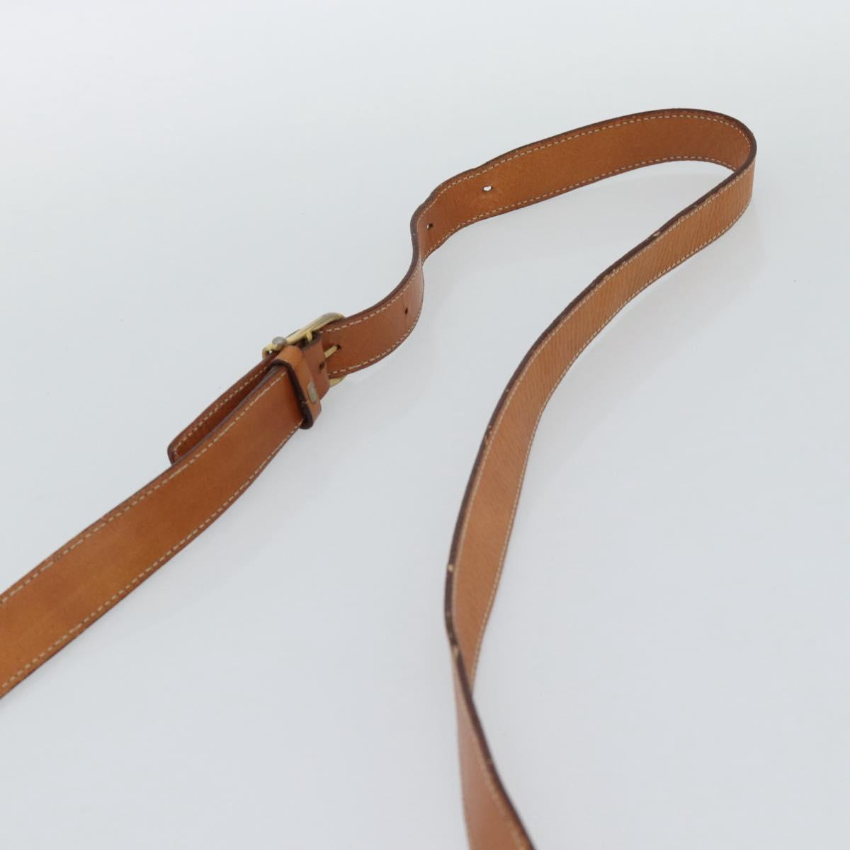 CELINE Macadam Shoulder Bag PVC Leather Brown Gold Auth mr2647