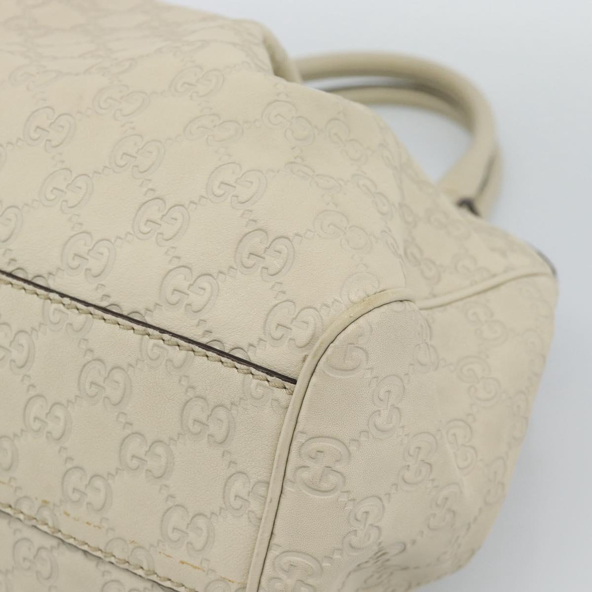 GUCCI GG Canvas Guccissima Tote Bag Leather Beige Gold 211944 Auth mr2648A