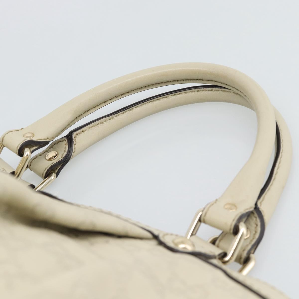 GUCCI GG Canvas Guccissima Tote Bag Leather Beige Gold 211944 Auth mr2648A