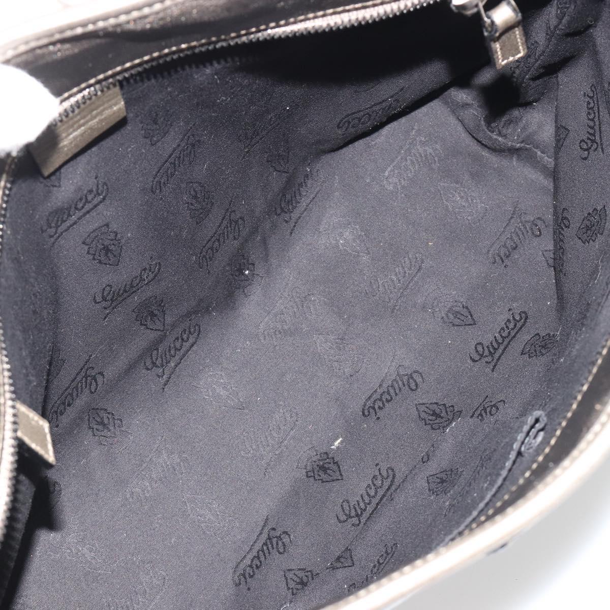 GUCCI GG Implementation Tote Bag PVC Bronze Silver 211133 Auth mr2649