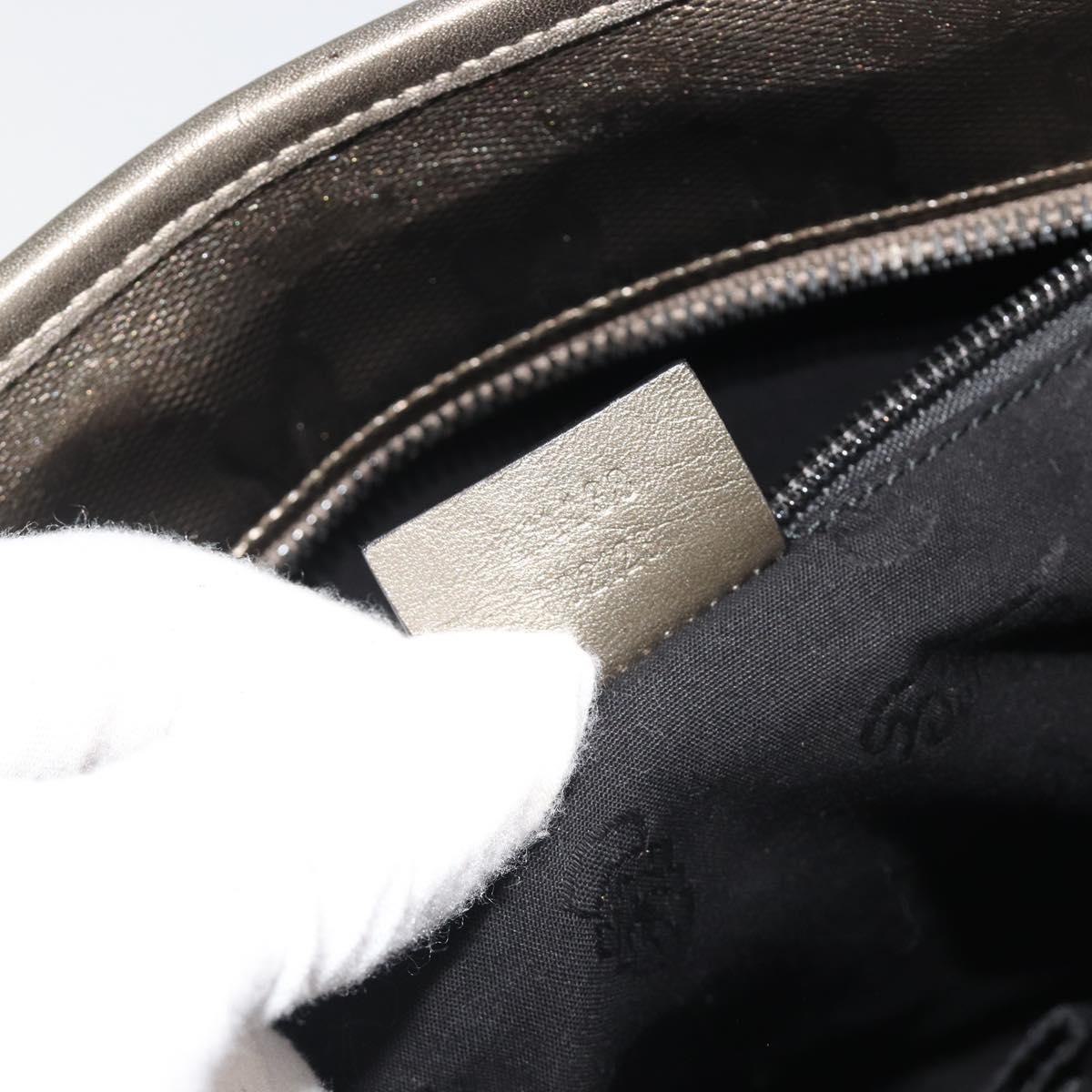 GUCCI GG Implementation Tote Bag PVC Bronze Silver 211133 Auth mr2649