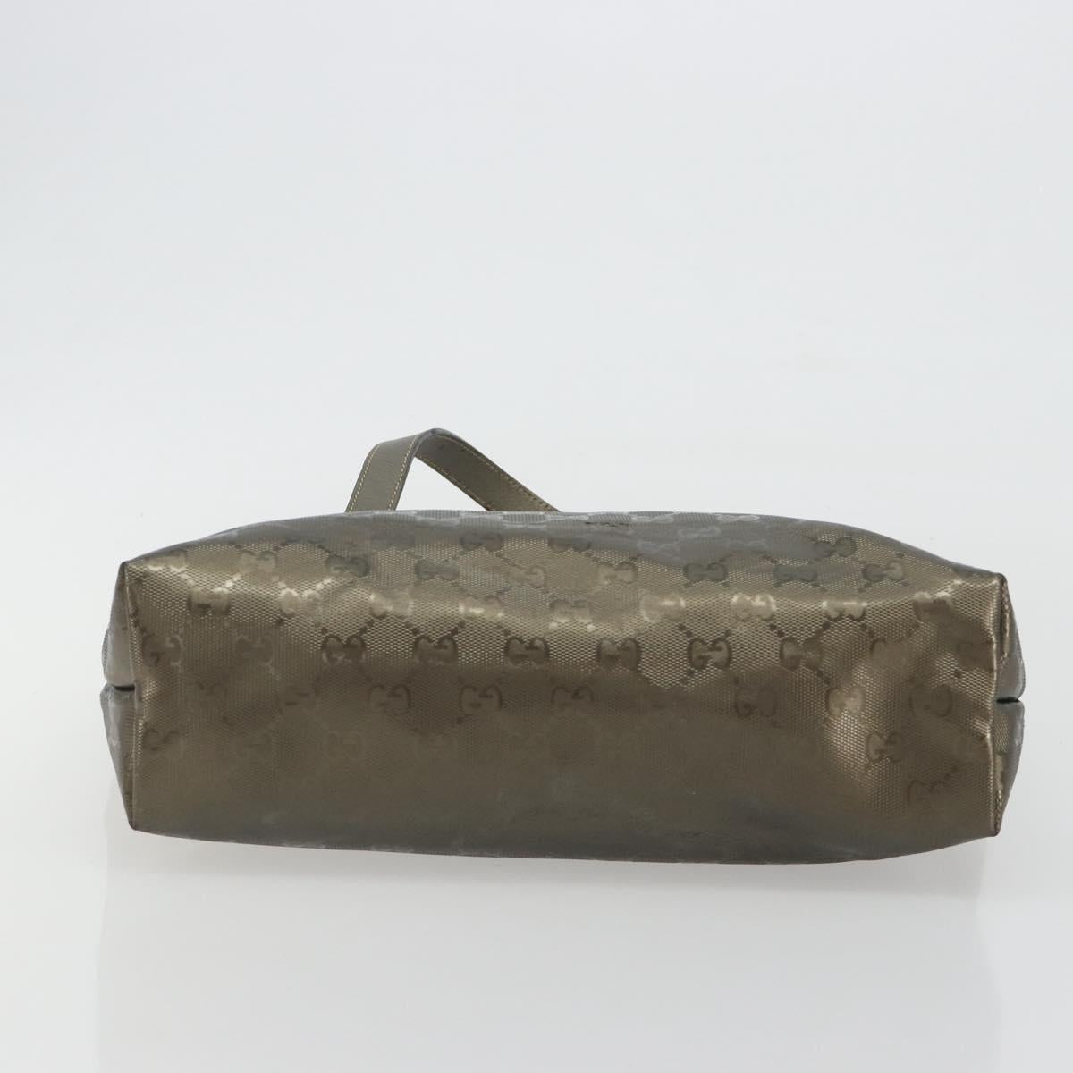 GUCCI GG Implementation Tote Bag PVC Bronze Silver 211133 Auth mr2649
