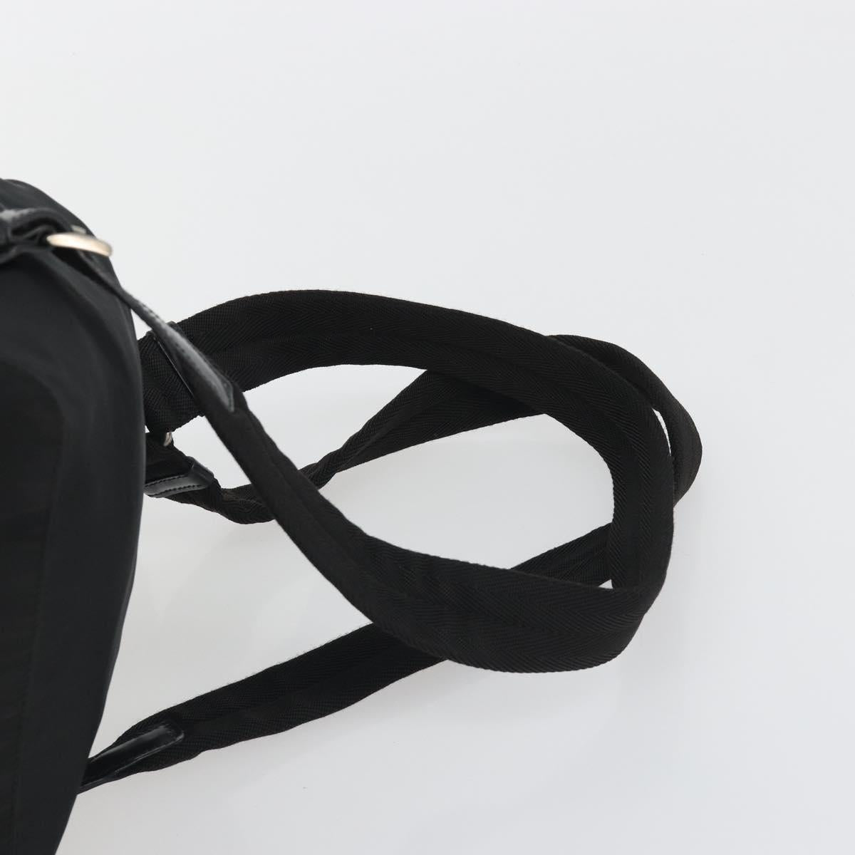 PRADA Backpack Nylon Black Silver Auth mr2651
