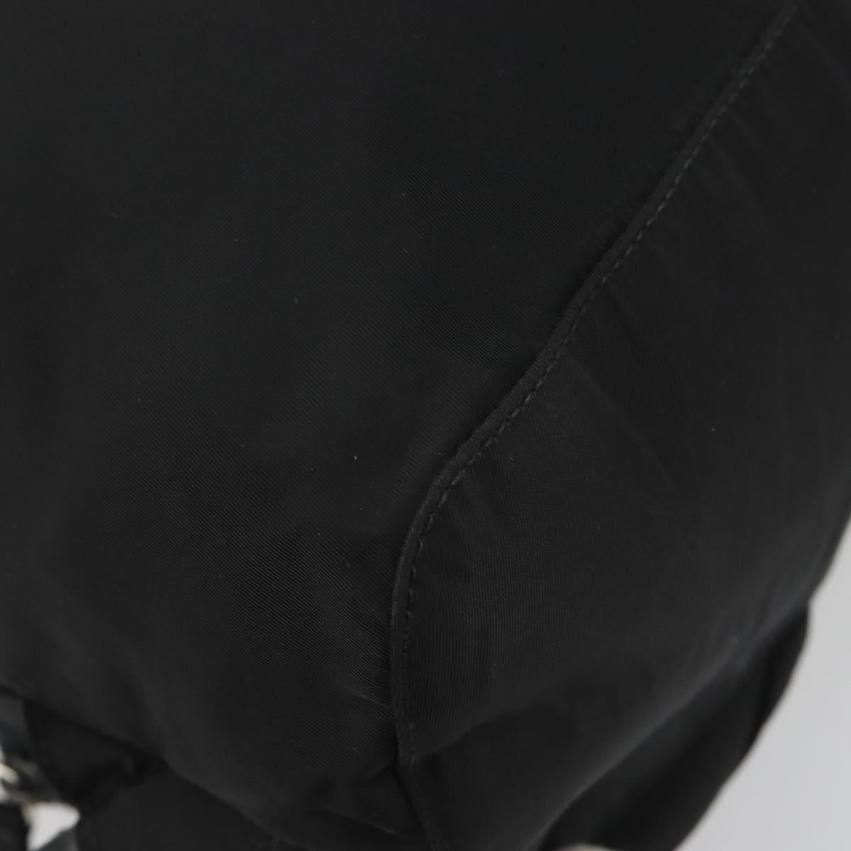 PRADA Backpack Nylon Black Silver Auth mr2651