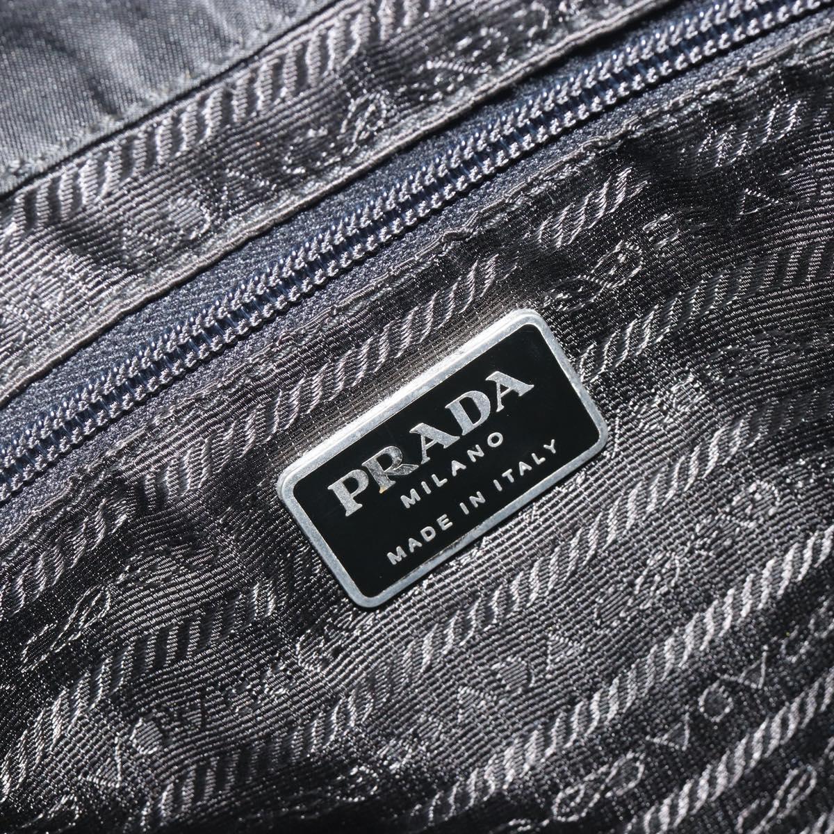 PRADA Backpack Nylon Black Silver Auth mr2651
