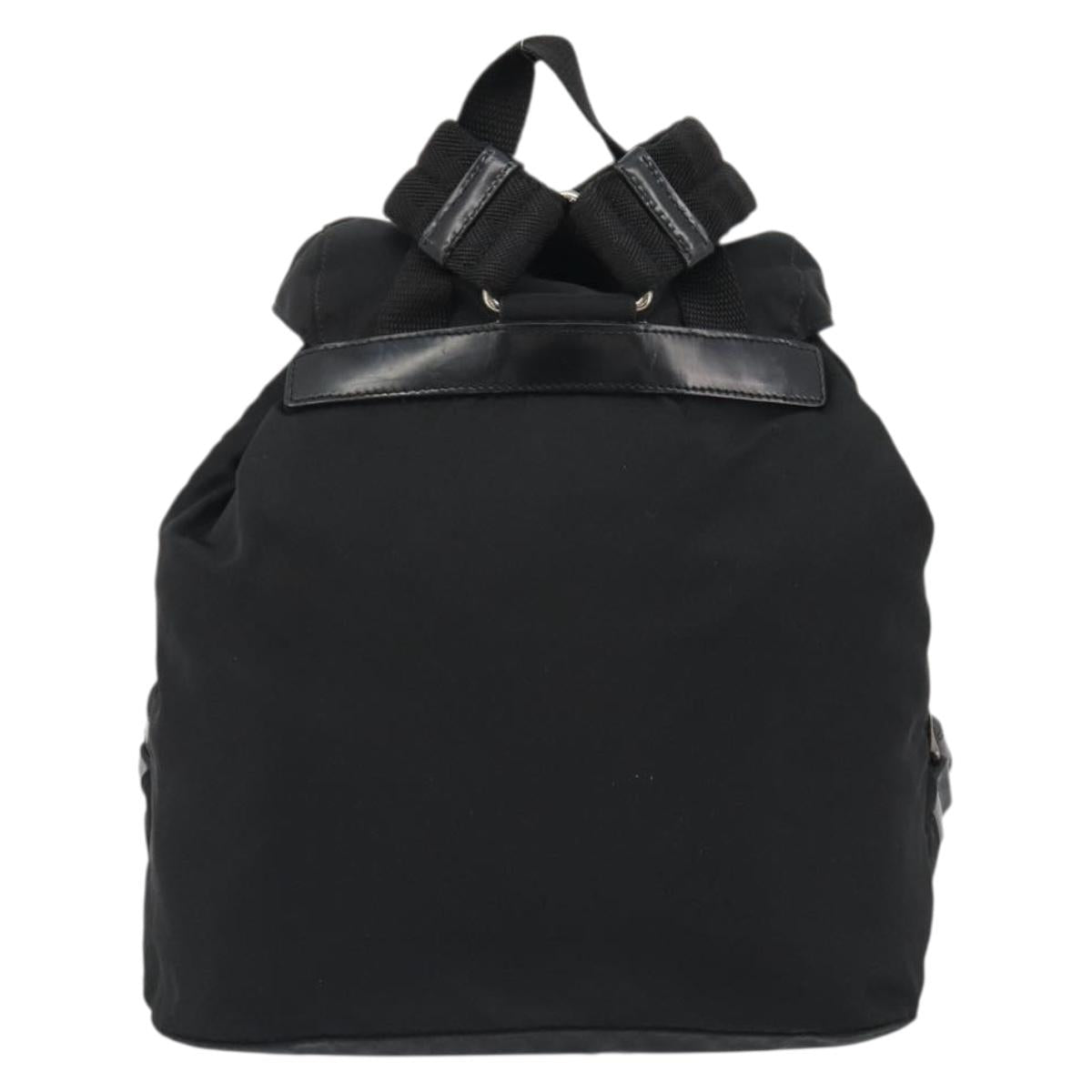 PRADA Backpack Nylon Black Silver Auth mr2651