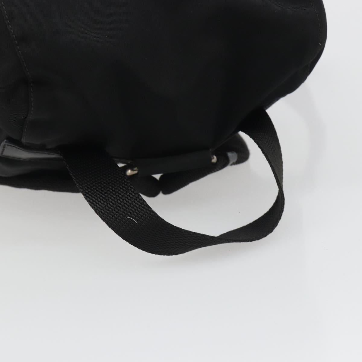 PRADA Backpack Nylon Black Silver Auth mr2651