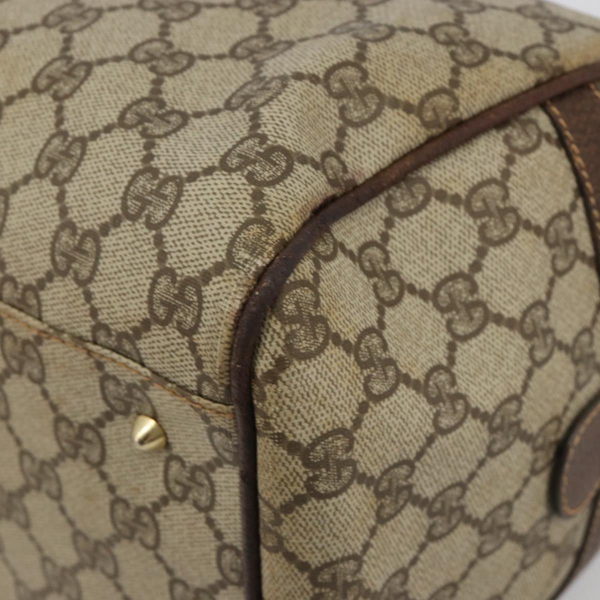 GUCCI GG Supreme Web Sherry Line Bag PVC Beige Gold 002 40 0168 Auth mr2654