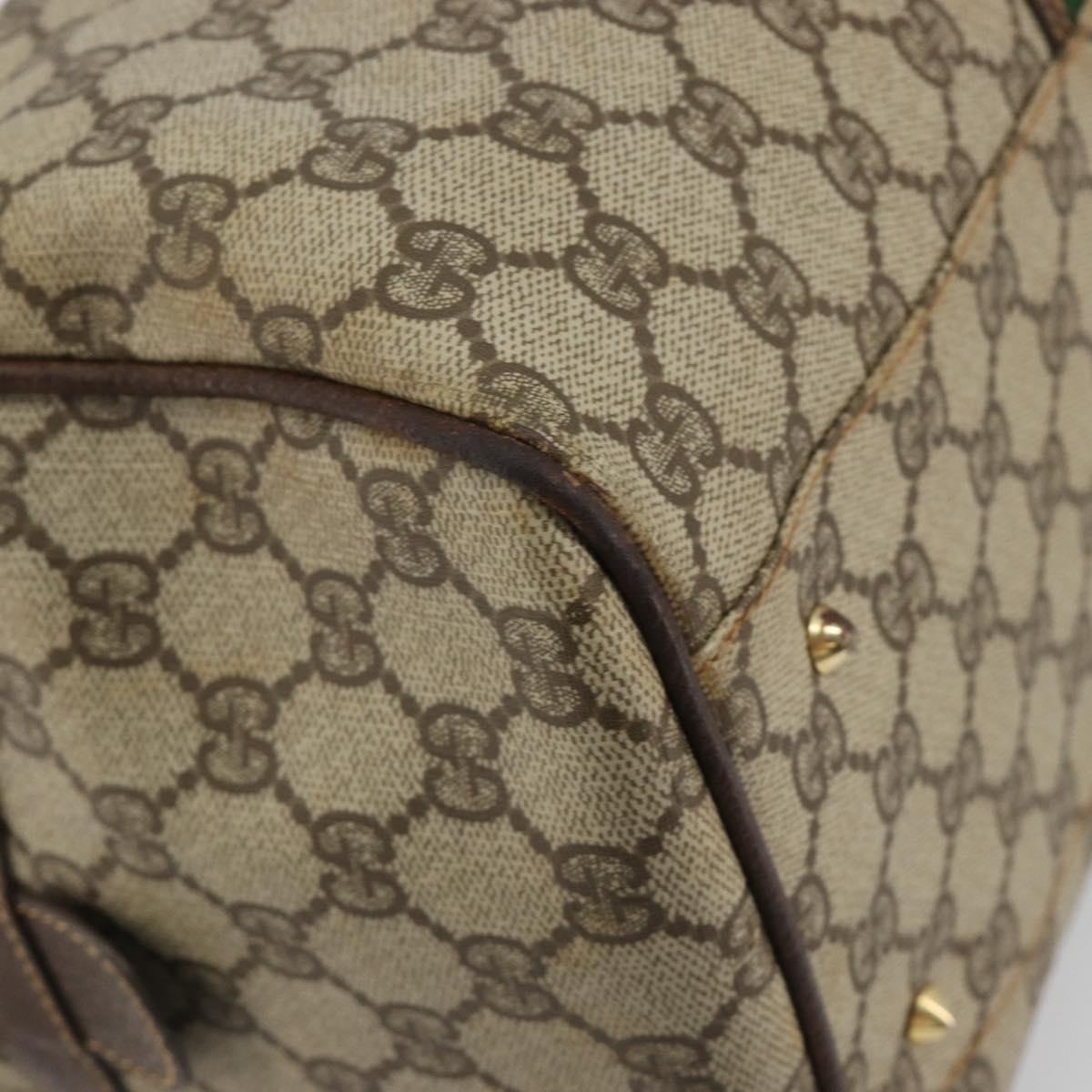 GUCCI GG Supreme Web Sherry Line Bag PVC Beige Gold 002 40 0168 Auth mr2654