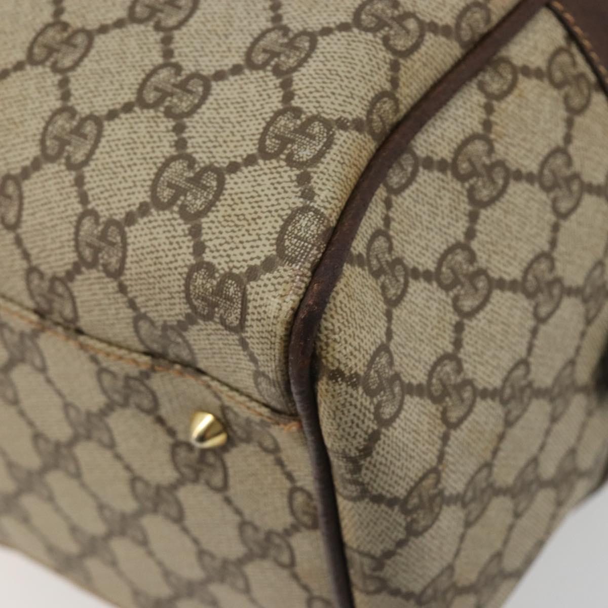 GUCCI GG Supreme Web Sherry Line Bag PVC Beige Gold 002 40 0168 Auth mr2654