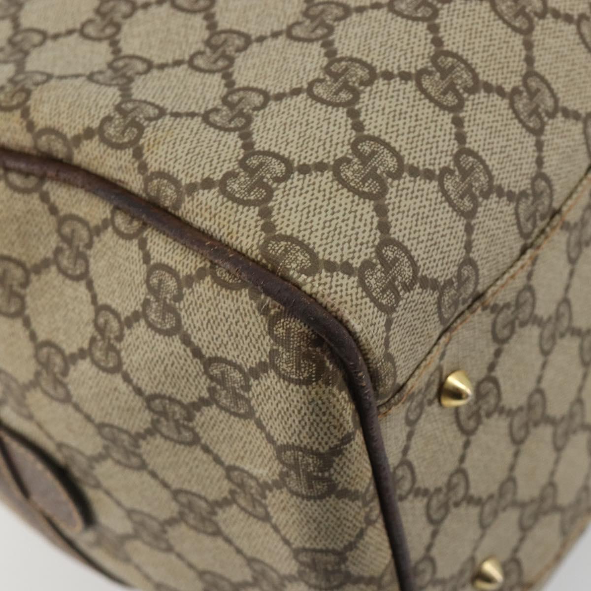GUCCI GG Supreme Web Sherry Line Bag PVC Beige Gold 002 40 0168 Auth mr2654