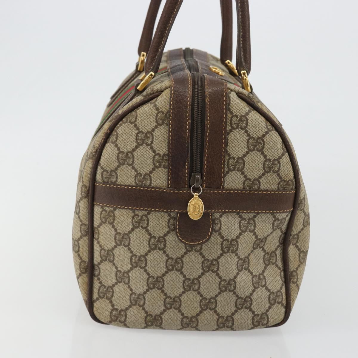 GUCCI GG Supreme Web Sherry Line Bag PVC Beige Gold 002 40 0168 Auth mr2654