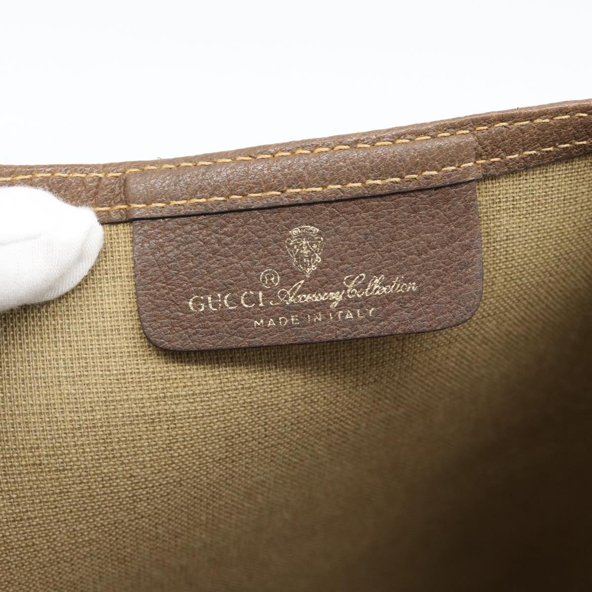 GUCCI GG Supreme Web Sherry Line Tote Bag PVC Beige Gold 40 02 003 Auth mr2657