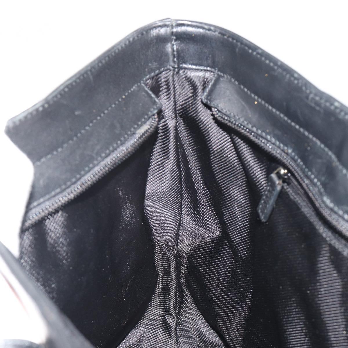 GUCCI GG Canvas Tote Bag Black Silver 002 1119 Auth mr2660