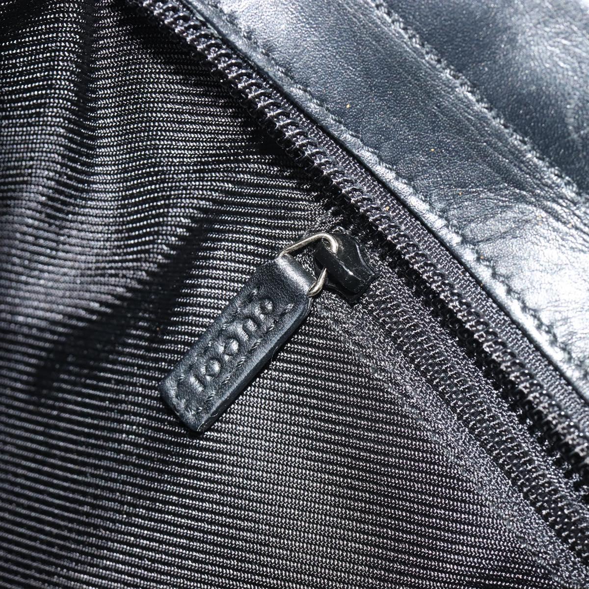 GUCCI GG Canvas Tote Bag Black Silver 002 1119 Auth mr2660