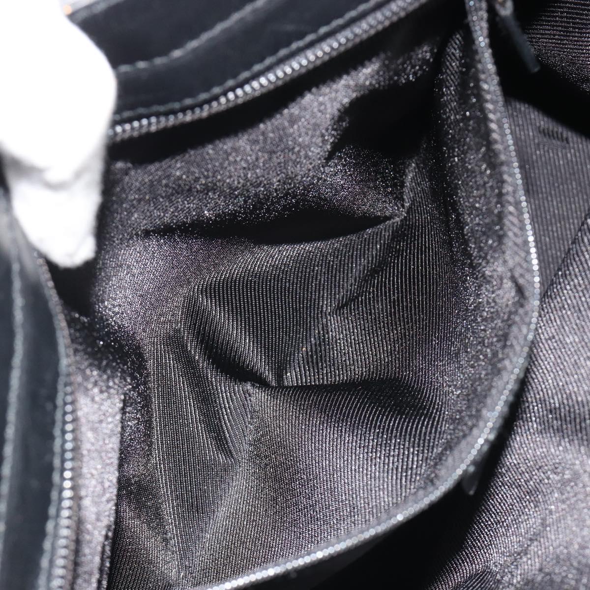 GUCCI GG Canvas Tote Bag Black Silver 002 1119 Auth mr2660