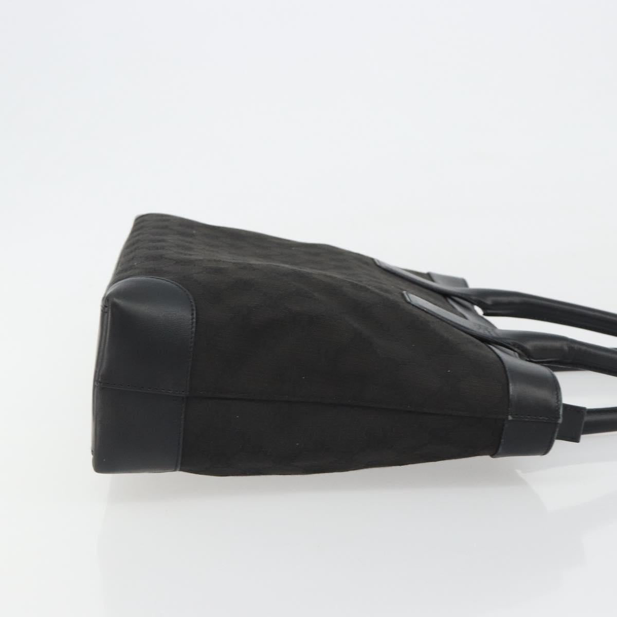GUCCI GG Canvas Tote Bag Black Silver 002 1119 Auth mr2660