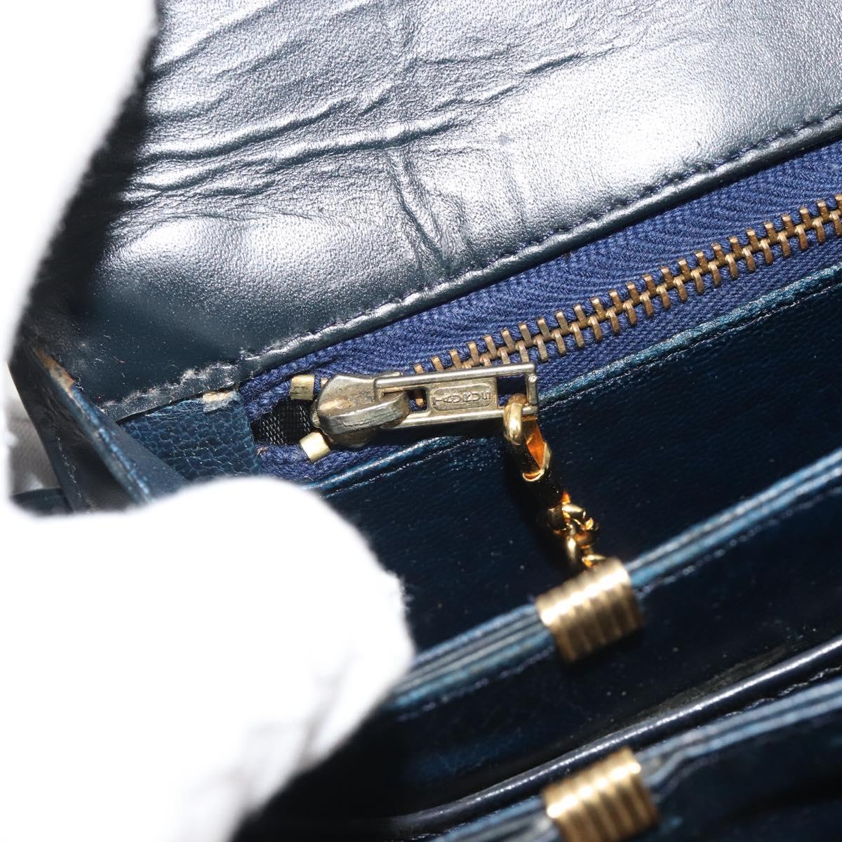 CELINE C Sulky Shoulder Bag Canvas Black Gold Auth mr2664