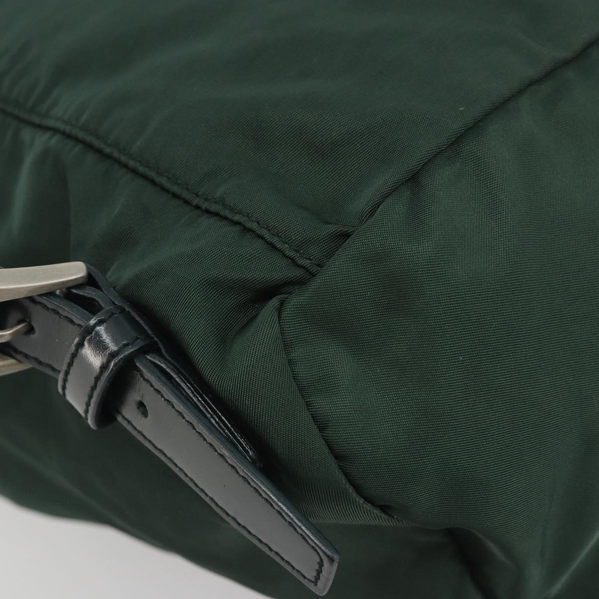 PRADA Backpack Nylon Green Silver Auth mr2668