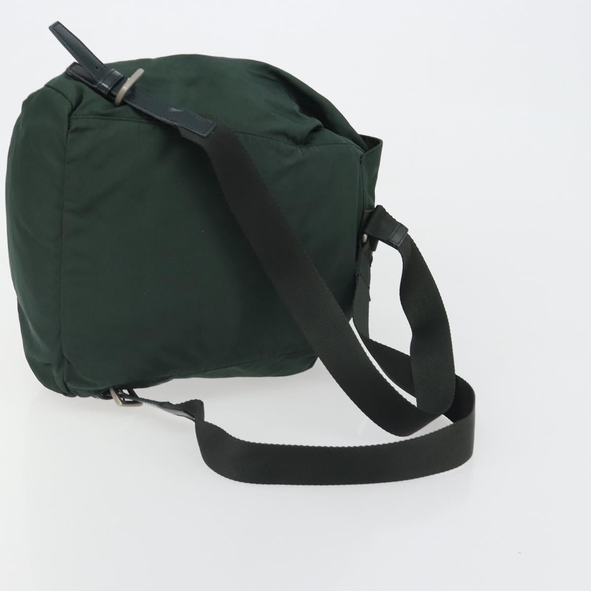 PRADA Backpack Nylon Green Silver Auth mr2668