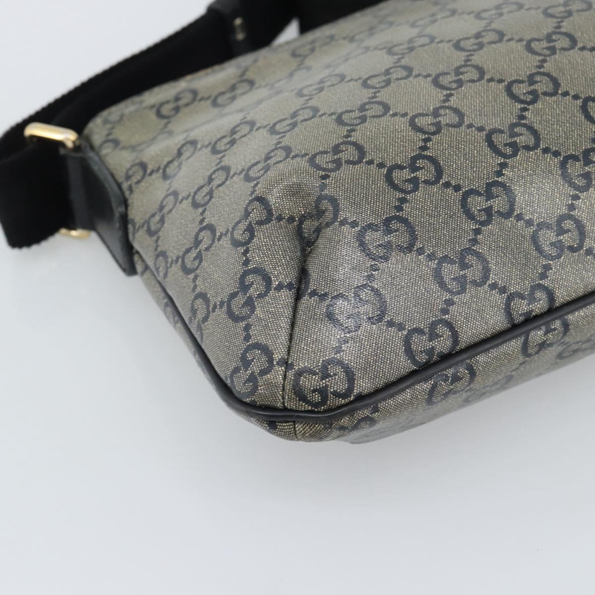 GUCCI GG Crystal Shoulder Bag Coated Canvas Gold 189749 Auth mr2671