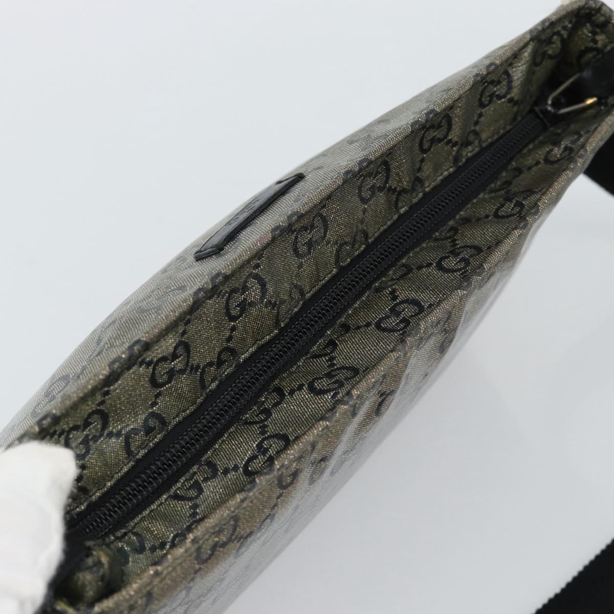 GUCCI GG Crystal Shoulder Bag Coated Canvas Gold 189749 Auth mr2671