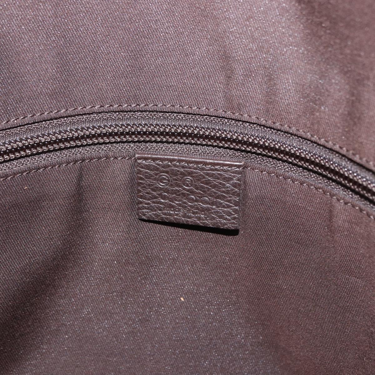 GUCCI GG Canvas Boston Bag 2way Brown Silver 196356 Auth mr2672