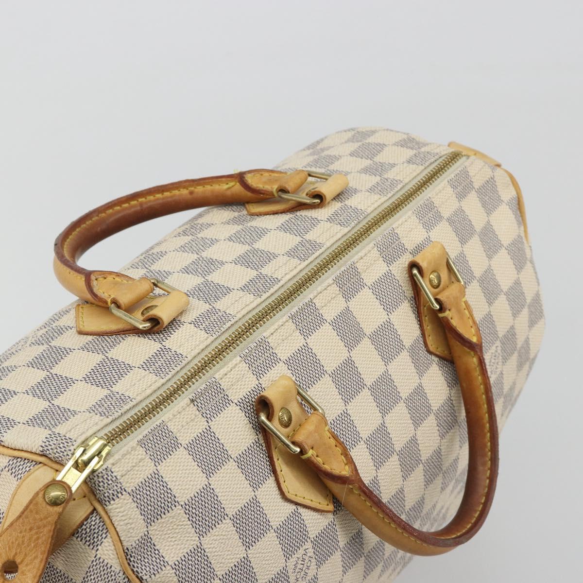 LOUIS VUITTON Damier Azur Speedy 30 Hand Bag N41533 LV Auth mr2674A