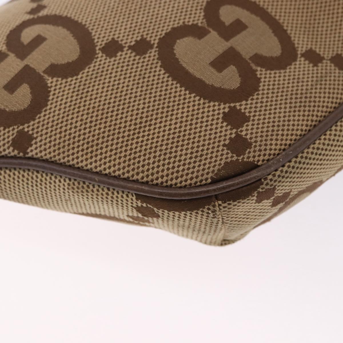 GUCCI GG Canvas Body Bag Beige Gold 696031 Auth mr2675A
