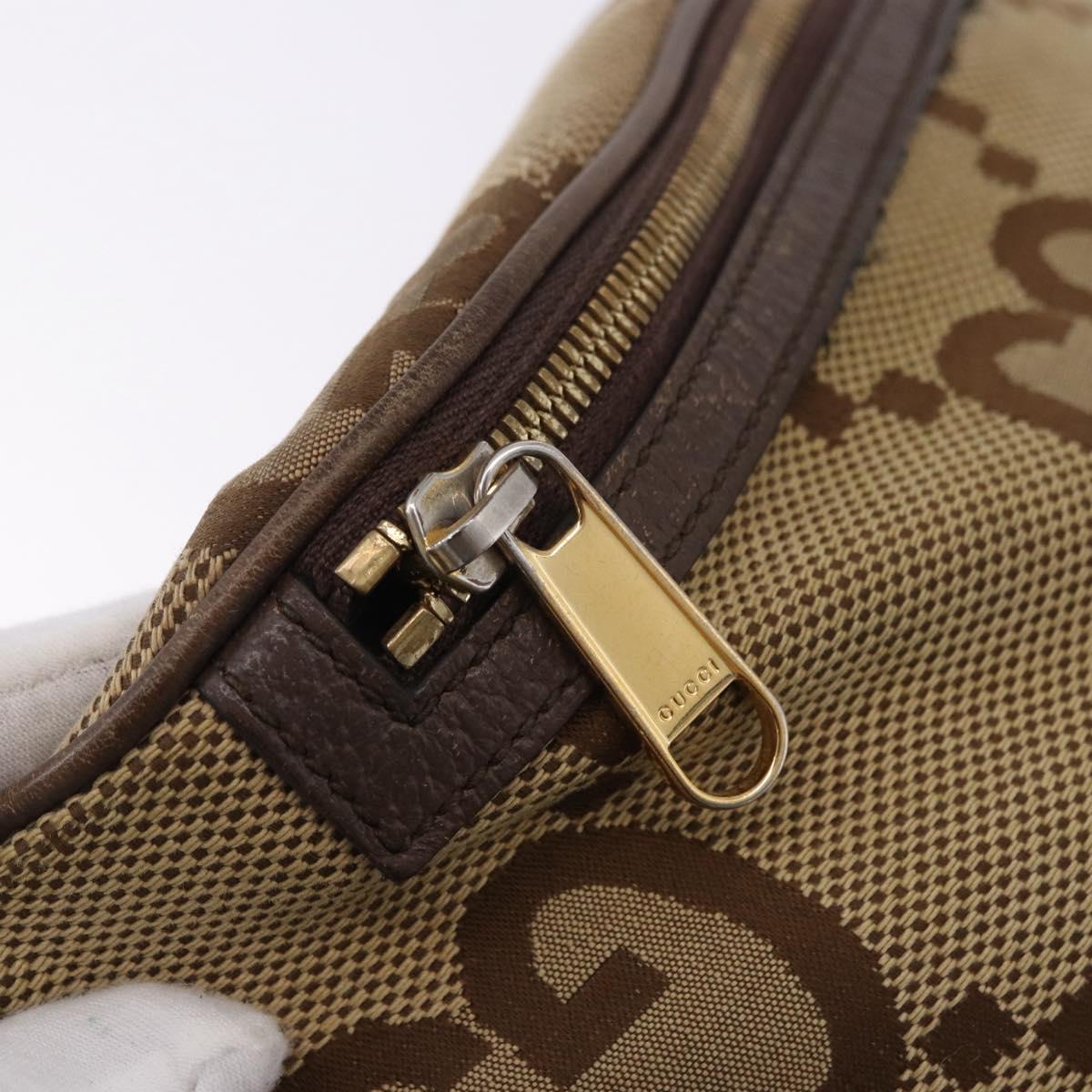 GUCCI GG Canvas Body Bag Beige Gold 696031 Auth mr2675A